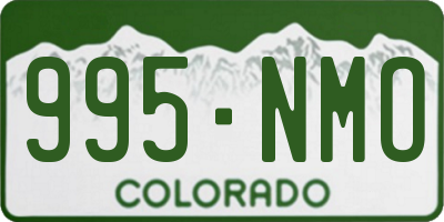 CO license plate 995NMO