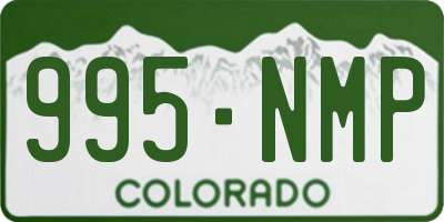 CO license plate 995NMP
