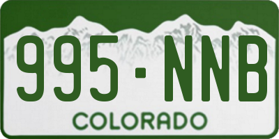 CO license plate 995NNB