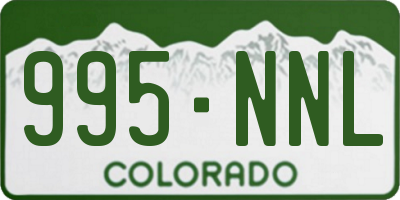 CO license plate 995NNL