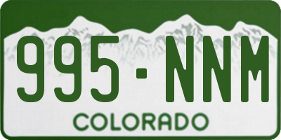CO license plate 995NNM