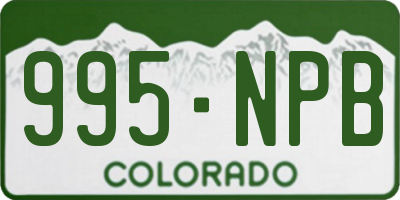 CO license plate 995NPB