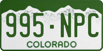 CO license plate 995NPC