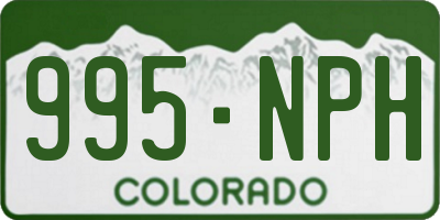 CO license plate 995NPH