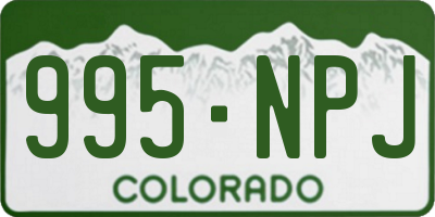 CO license plate 995NPJ