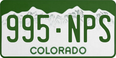 CO license plate 995NPS