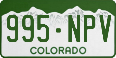 CO license plate 995NPV