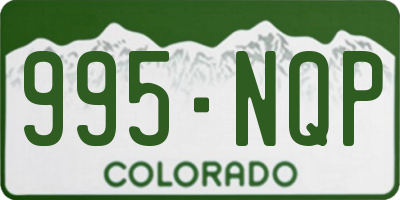 CO license plate 995NQP