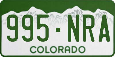 CO license plate 995NRA