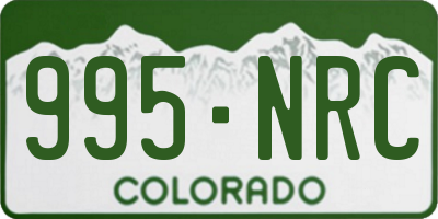 CO license plate 995NRC