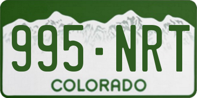 CO license plate 995NRT