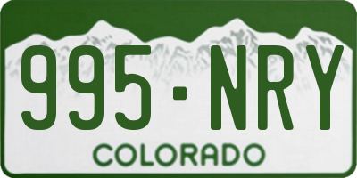 CO license plate 995NRY