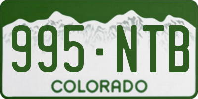 CO license plate 995NTB