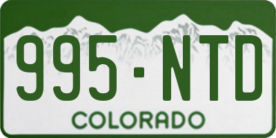 CO license plate 995NTD
