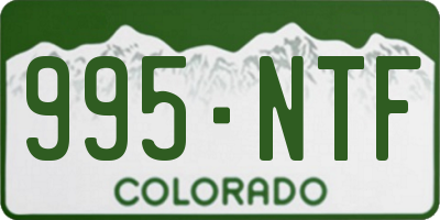 CO license plate 995NTF