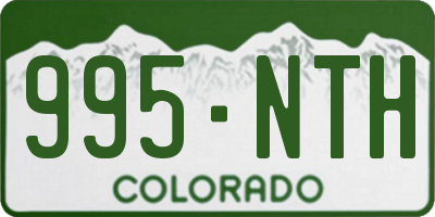 CO license plate 995NTH