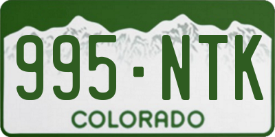 CO license plate 995NTK