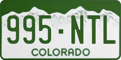 CO license plate 995NTL