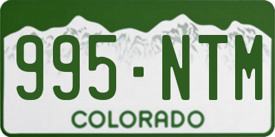 CO license plate 995NTM
