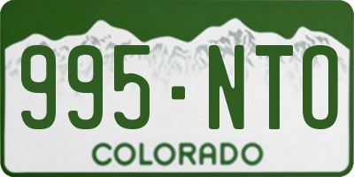 CO license plate 995NTO