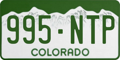CO license plate 995NTP