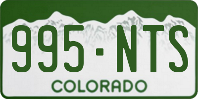 CO license plate 995NTS