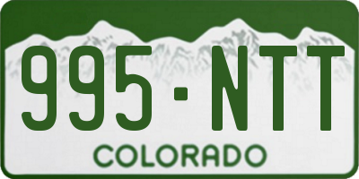 CO license plate 995NTT