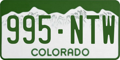 CO license plate 995NTW
