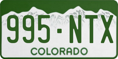 CO license plate 995NTX