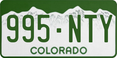 CO license plate 995NTY
