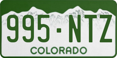 CO license plate 995NTZ