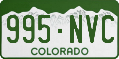 CO license plate 995NVC