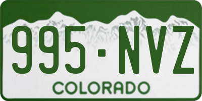 CO license plate 995NVZ