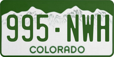 CO license plate 995NWH