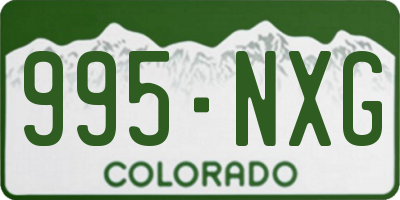 CO license plate 995NXG