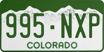 CO license plate 995NXP