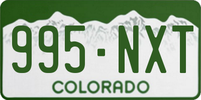 CO license plate 995NXT