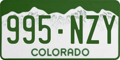 CO license plate 995NZY