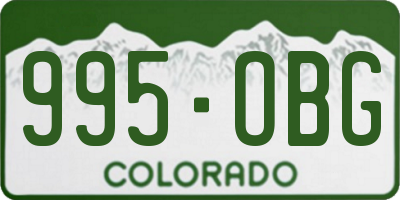CO license plate 995OBG