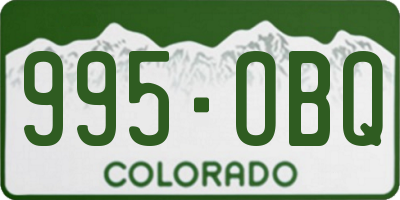 CO license plate 995OBQ