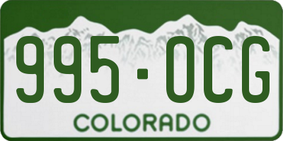 CO license plate 995OCG