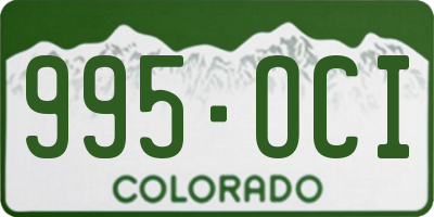 CO license plate 995OCI