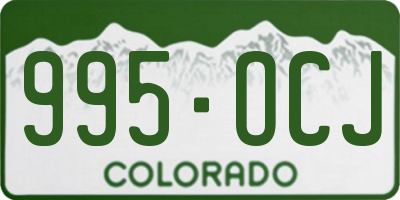 CO license plate 995OCJ