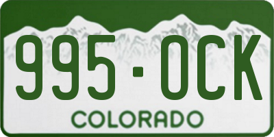 CO license plate 995OCK