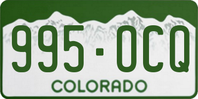 CO license plate 995OCQ
