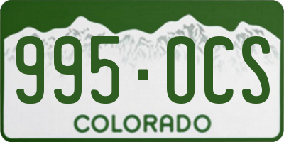 CO license plate 995OCS