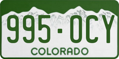 CO license plate 995OCY