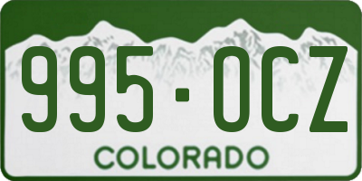 CO license plate 995OCZ