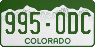 CO license plate 995ODC