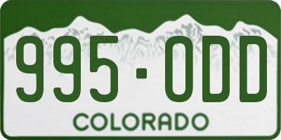 CO license plate 995ODD